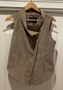 BCBG Faux Suede Vest Size Medium Veronica Beard Anthropologie - Picture 1 of 6