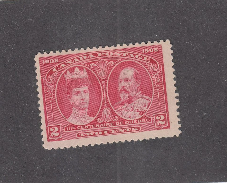 CANADÁ (MK3292) # 98 FVF-MH 2 cts 1908 KEVII y Alexandra/carmine cat valor $50 Foto 1 de 1
