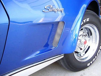 Fabricado nos EUA 1973 - 1979 Corvette Fender grade de ventilação grade tela inserções de malha conjunto 2 - Imagem 1 de 3