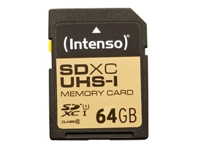 Intenso 3421490 64 GB SDXC Classe 10 UHS-I 90 MB/s Class 1 (U1) Premium - Immagine 1 di 1