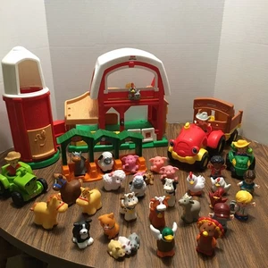 Fisher Price Little People Bauernhof Konvolut mit Sound + Tiere Menschen Scheune Traktoren 35 Teile - Bild 1 von 23