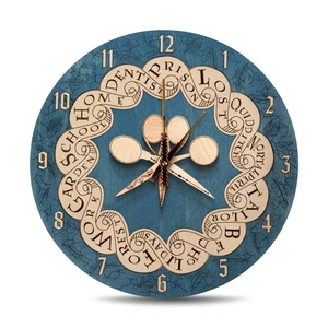 Weasley Family Round Clock - Harry Potter 3D Wall Clock - Unique Blue Wooden ... - Picture 1 of 7