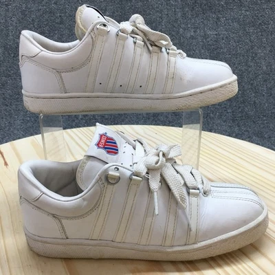 K-Swiss Zapatos Juveniles 3.5 Universitarios Clásicos Zapatillas bajas Blanco Imitación Cuero Foto 1 de 4