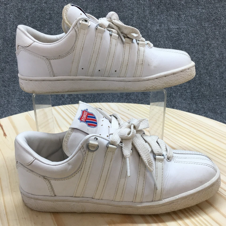 K-Swiss Zapatos Juveniles 3.5 Universitarios Clásicos Zapatillas bajas Blanco Imitación Cuero Foto 1 de 4