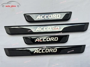 For Honda Accord Steel Accessories Door Sill Protector Trim Scuff Plate Black X4 - Picture 1 of 6