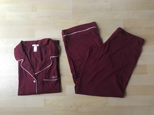 Eberjey Women’s Plum/Ivory Long Pyjamas Set ~ Size: Medium - Picture 1 of 9