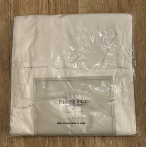 Restoration Hardware 72 x 86 Finesse Sheer Natural Cotton Tab Top Curtain Panel - Picture 1 of 2