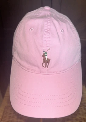 Gorra de béisbol Polo Ralph Lauren con correa de cuero rosa nueva con etiquetas Foto 1 de 4