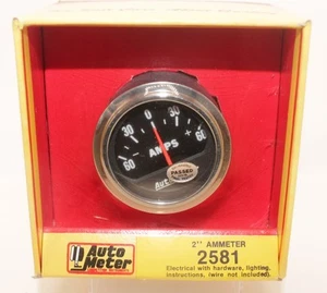 AUTO METER 2" AMMETER 60-0-60 #2581 NEW OLD STOCK - Foto 1 di 2