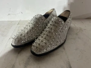 Herren Formell Glitzernd Silber Glitzer Spikes Elegant Halbschuhe Nach Mitternacht 6788 11 - Bild 1 von 8