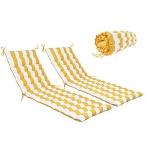 Chaise Lounge Cushions Replacement Waterproof Outdoor Lounge Chair Cushion wi... - Picture 1 of 6