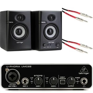 Behringer U-Phoria UMC22 USB Audio Interface and Speaker Bundle - Picture 1 of 1