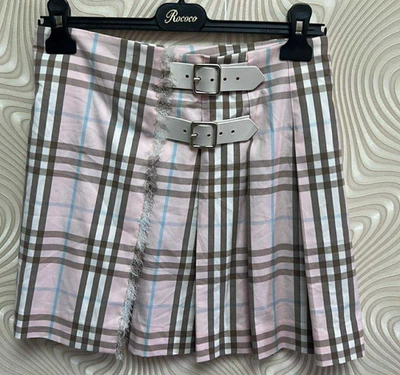 Burberry mini skirt women pink cage size 4 - Image 1 of 4