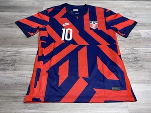 Nike USA Soccer Jersey #10 Pulisic Dri Fit Size M Red Blue Short Sleeve Shirt - Picture 1 of 8