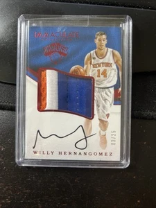 Immaculate 2016 Willy Hernangomez Auto Rc Patch Red /25 S - Picture 1 of 1