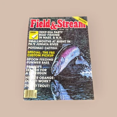 FIELD & STREAM Magazine July 1982 Walleye FISHING Potomac Catfish Bass Outdoors - Image 1 of 2