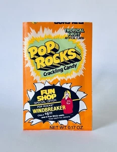 Vintage 1979 POP ROCKS Crackling Candy TROPICAL FRUIT Pack Behälter 4" VERSIEGELT - Bild 1 von 4