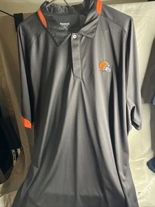Reebok Cleveland Browns NFL Mens Short Sleeve Dri Fit Polo 3XL - Picture 1 of 6