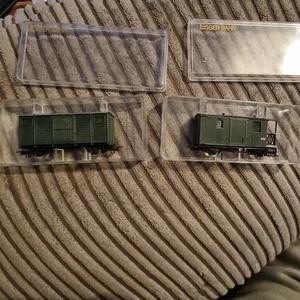 2x Egger-Bahn 009 HOe - dark green Coach. boxed - Picture 1 of 4