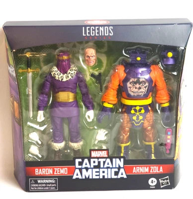 Figura del Barón Zemo y Arnim Zola de Marvel Legends paquete de 2 del Capitán América Foto 1 de 4