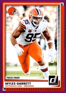 Panini Donruss Myles Garrett 2025 prueba de prensa púrpura - Imagen 1 de 2