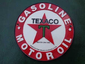 Heavy Cast Metal TEXACO OTOR OIL Sign  not enamel petrol oil po - Picture 1 of 3