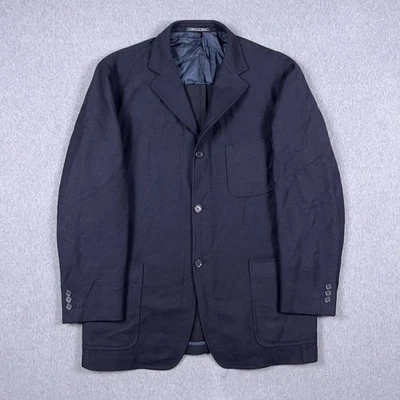 Blazer masculino Ermenegildo Zegna 52 lã não estruturada cashmere mistura macia - Imagem 1 de 4