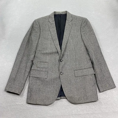 Chaqueta J Crew Para Hombre 39R Negra Ludlow Vitale Barberis Canonico Lana a Cuadros Foto 1 de 4