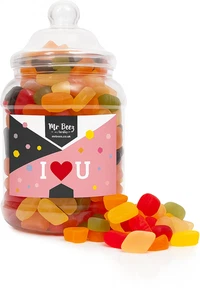 Wine Gums Gift Sweets I Love You Gift Jar 1.75kg Mr Beez Retro Classic Sweets - Picture 1 of 2