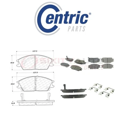 Centric Ceramic Disc Brake Pads w Shims for 1987-1994 Hyundai Excel 1.5L L4 jk Foto 1 de 4