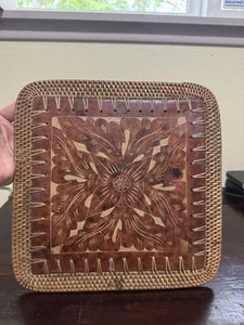 Pier 1 Imports Trivel Kunstkeramik braun 10" Blumen Akanthusblatt - Bild 1 von 7