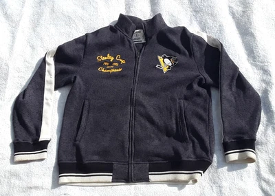 CCM Куртка Пальто Pittsburgh Penguins серый флис с подкладкой полный молнии Stanley мужской XL - Изображение 1 из 4