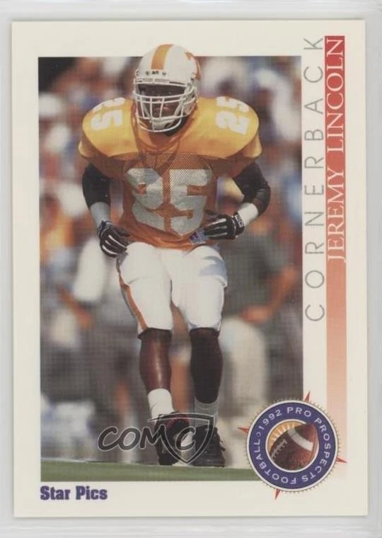 1992 Star Pics Auto Jeremy Lincoln #72 Rookie Auto RC - Image 1 of 2