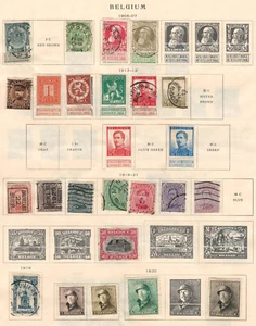BELGIUM 1869-1920 Very Fine Mint & Used Stamps Hinged on List:2 Sides - Picture 1 of 2