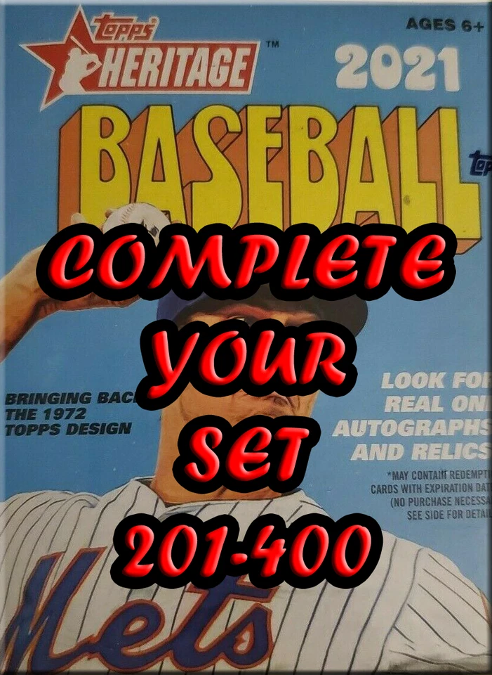 2021 Topps Heritage (Base Set 201-400) Complete Your Set 🔥MINT🔥 CHEAP! - Image 1 of 1