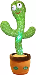 Dancing Talking Cactus Mimicking Toy Repeat Record Singing Kid Baby 120 Songs - Picture 1 of 11