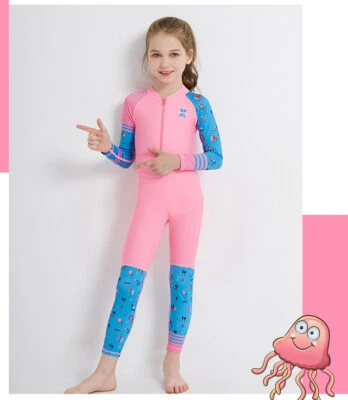 TRAJE DE NEOPRENO DE UNA PIEZA NIÑOS NIÑAS NIÑOS MANGA LARGA BUCEO SURF TRAJE DE BAÑO UPF 50+ 18822 Foto 1 de 4