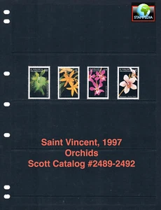 1/2 off $4.75 Scott Value - 1997 ST VINCENT Orchids Flowers Caribbean MNH NH UMM - Picture 1 of 4