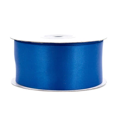 Doppelseitiges Satinband 38mm x 20m Schleifenband Geschenkband Stoffband Blau - Bild 1 von 4