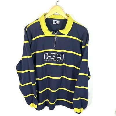 Camisa Polo Pullover Helly Hansen Rayas Cremallera Años 90 De Colección Rara Pequeña Foto 1 de 4