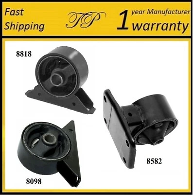 3PCS FRONT MOTOR & TRANS MOUNT FIT 1995-1996 Mitsubishi Mirage 1.5L - Auto Trans - Image 1 of 4