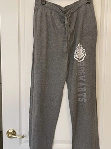 Harry Potter Hogwarts Mens Lounge Pants NWOT Size Large Gray - Picture 1 of 6
