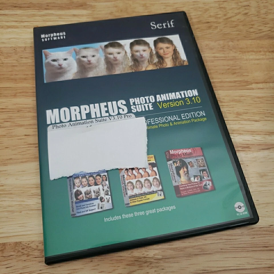 Serif Morpheus Software Photo Animation Suite 3.1 CD Rom Professional Ed Win XP - Image 1 of 4