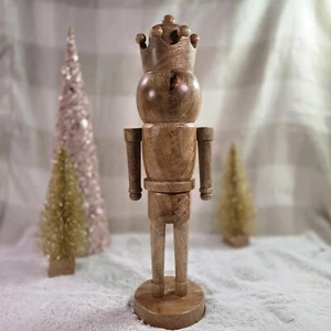 16” Christmas Holiday Time Nutcracker Natural Wood NEW! Viral TIKTOK HTF - Picture 1 of 5