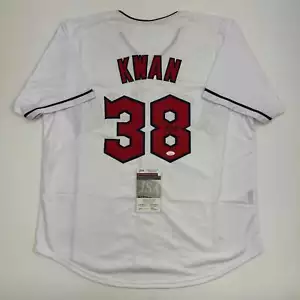 Autographed/Signed Steven Kwan Cleveland White Baseball Jersey JSA COA - Picture 1 of 4