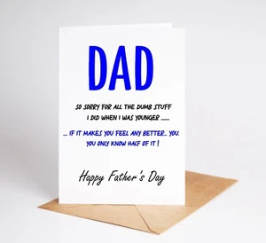Funny Fathers Day Card Rude Card Dad Father BC314 - Picture 1 of 3