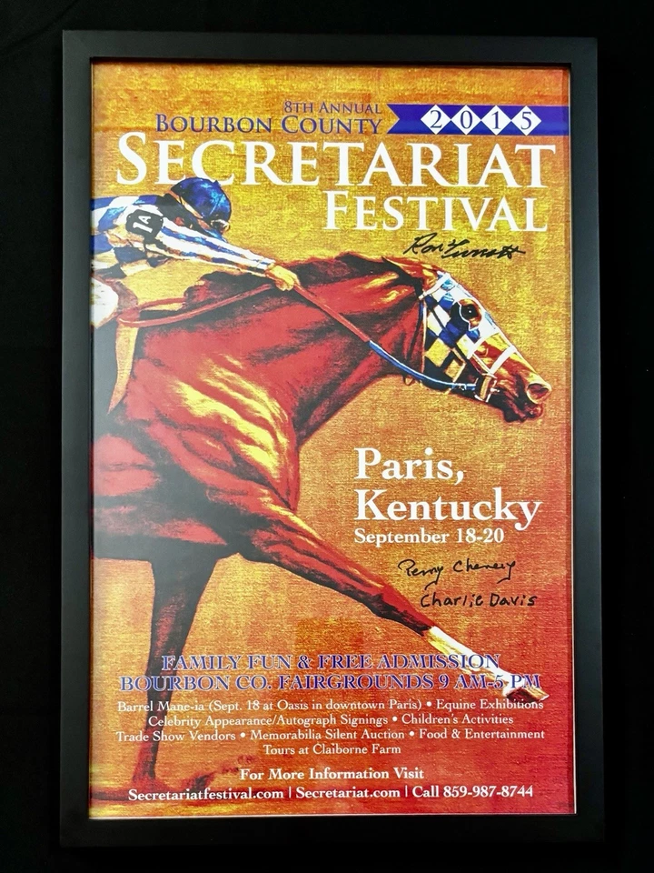 PÓSTER DEL FESTIVAL DE SECRETARÍA FIRMADO POR PENNY CHENERY, RON TURCOTTE, CHARLIE DAVIS Foto 1 de 3