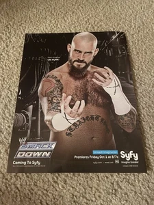 Poster TV vintage 2010 WWE SMACKDOWN SYFY stampa pubblicità CM PUNK WWF - Foto 1 di 1