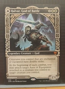 mtg HALVAR, GOD OF BATTLE Showcase NM Kaldheim 299 -Argo- - Picture 1 of 4