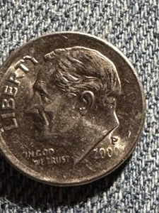 2000P Off Center Dime Nice Error Feeder Err Shallow Dt RARE Circulated Ungraded - Picture 1 of 13